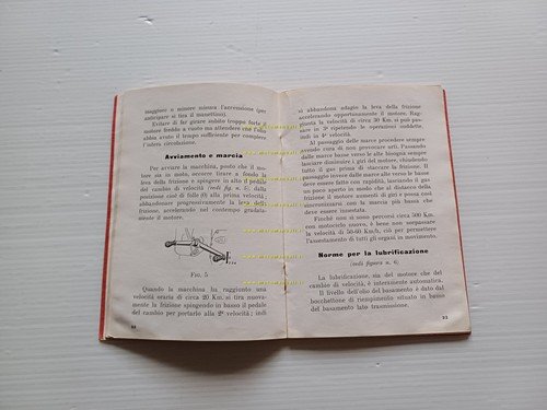 Gilera 250 Nettuno Sport - Turismo 1949 manuale uso manutenzione …