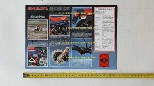 Gilera 350 Dakota 1987 depliant originale ITALIANO moto brochure