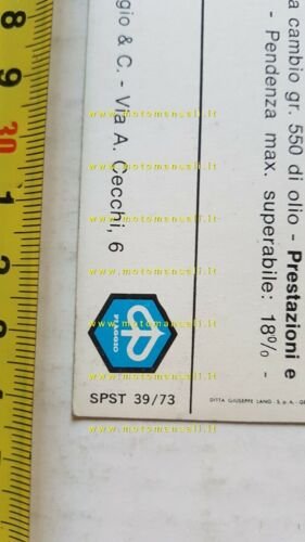 Gilera 50 4V - 4V Super 1973 depliant italiano originale
