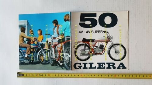 Gilera 50 4V - 4V Super 1973 depliant italiano originale