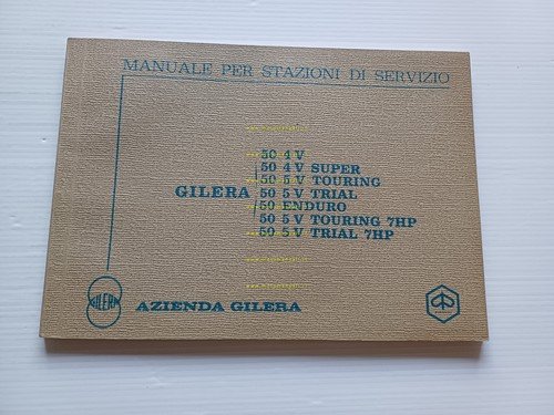Gilera 50 4V-Super-5V Trial-50 Enduro-7HP Trial-Touring 1974 manuale officina