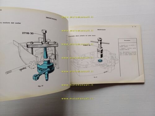 Gilera 50 4VSuper-5V Trial-7HP TrialTouring 1972 manuale officina originale