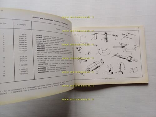 Gilera 50 4VSuper-5V Trial-7HP TrialTouring 1972 manuale officina originale