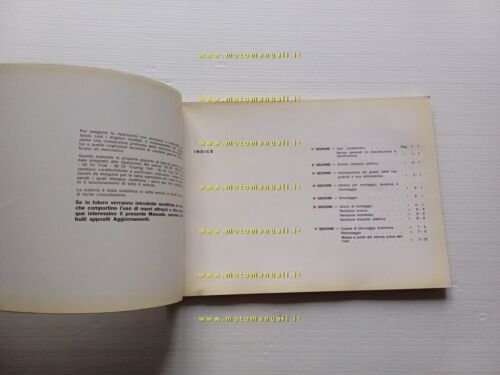 Gilera 50 4VSuper-5V Trial-7HP TrialTouring 1972 manuale officina originale