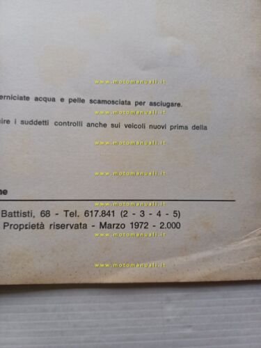 Gilera 50 4VSuper-5V Trial-7HP TrialTouring 1972 manuale officina originale