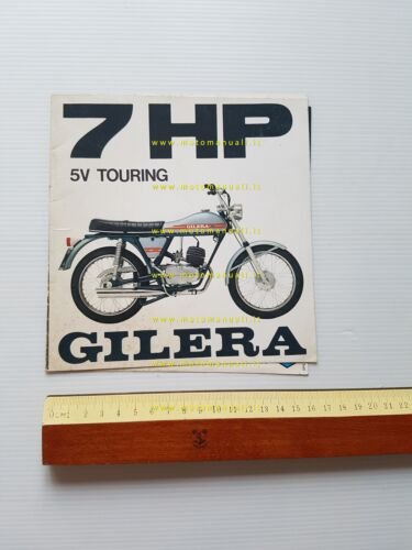 Gilera 50 5V Touring 7 HP 1972 depliant originale italiano