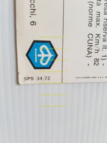 Gilera 50 5V Touring 7 HP 1972 depliant originale italiano