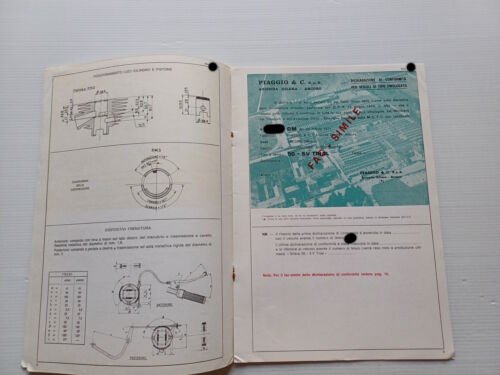 Gilera 50 5V Trial 1971-73 scheda omologazione DGM Facsimile originale