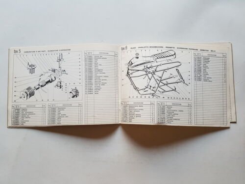 Gilera 50 5V Trial 1971 catalogo ricambi ORIGINALE spare parts …