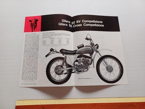 Gilera 50 6V Regolarità Competizione- Cross Competizione 1974 depliant originale
