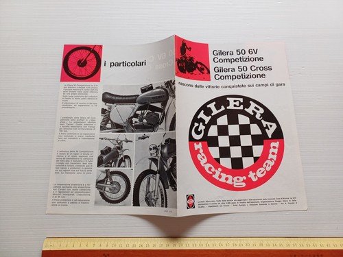 Gilera 50 6V Regolarità Competizione- Cross Competizione 1974 depliant originale