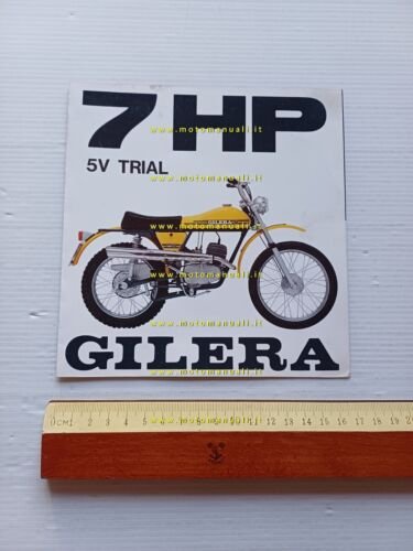 Gilera 50 7HP 5V Trial 1972 depliant italiano originale