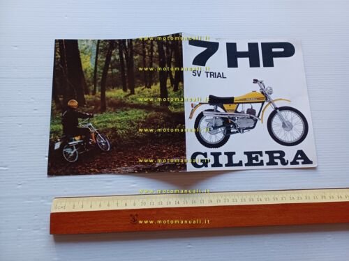 Gilera 50 7HP 5V Trial 1972 depliant italiano originale