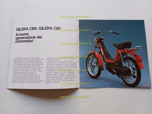 Gilera 50 CB1 - CBA 1981 depliant moto ciclomotore italiano …