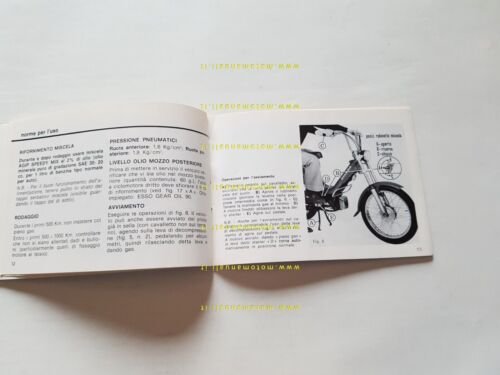 Gilera 50 CBA 1979 manuale uso manutenzione originale ciclomotore owner's …