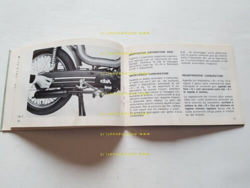 Gilera 50 CBA 1980 manuale uso manutenzione originale ciclomotore owner's …