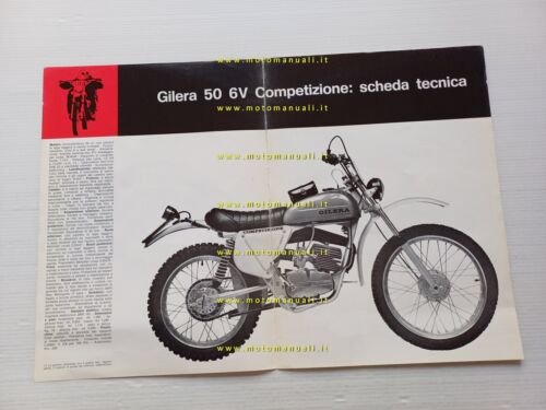 Gilera 50 Competizione 6V 1973 depliant originale ITALIANO