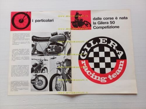 Gilera 50 Competizione 6V 1973 depliant originale ITALIANO