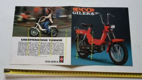 Gilera 50 Eco 1981 depliant moto ciclomotore italiano originale brochure