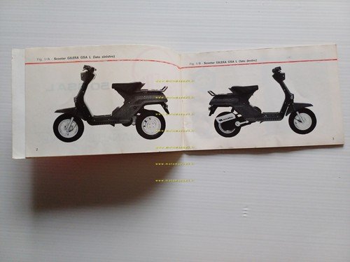 Gilera 50 GSA-L 1982 manuale uso manutenzione libretto istruzioni originale