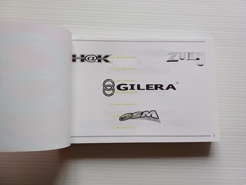 Gilera 50 GSM - Hak - Zulu 2001 manuale uso …