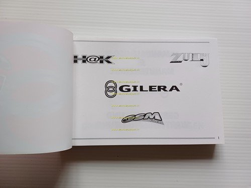 Gilera 50 GSM - Hak - Zulu 2001 manuale uso …