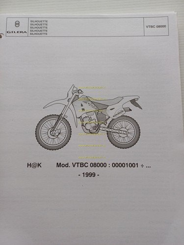 Gilera 50 H@K 1999 catalogo ricambi originale Spare Parts Catalogue
