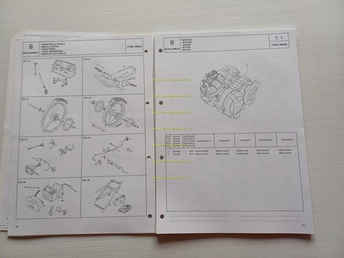 Gilera 50 H@K 1999 catalogo ricambi originale Spare Parts Catalogue