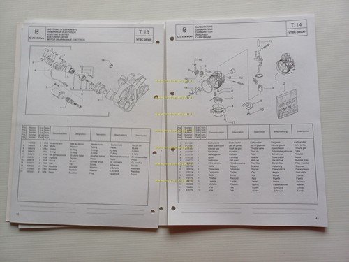 Gilera 50 H@K 1999 catalogo ricambi originale Spare Parts Catalogue