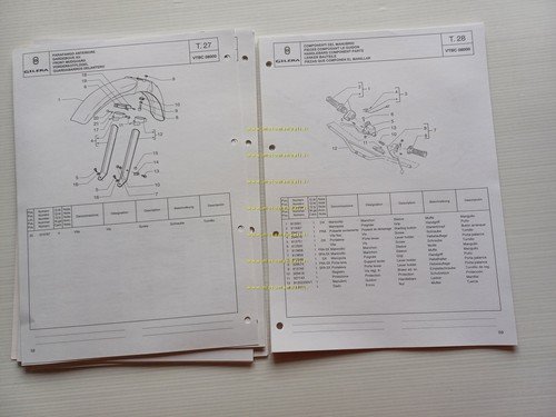Gilera 50 H@K 1999 catalogo ricambi originale Spare Parts Catalogue
