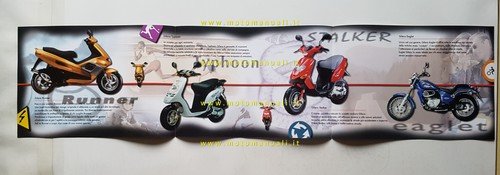 Gilera 50 Runner Stalker Typhoon Eaglet 1997 depliant italiano originale