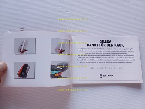 Gilera 50 Stalker 1999 manuale uso manutenzione originale tedesco