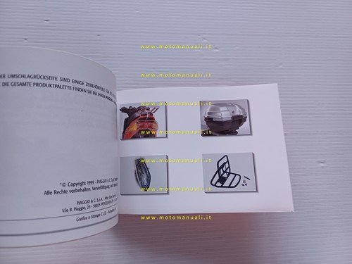 Gilera 50 Stalker 1999 manuale uso manutenzione originale tedesco