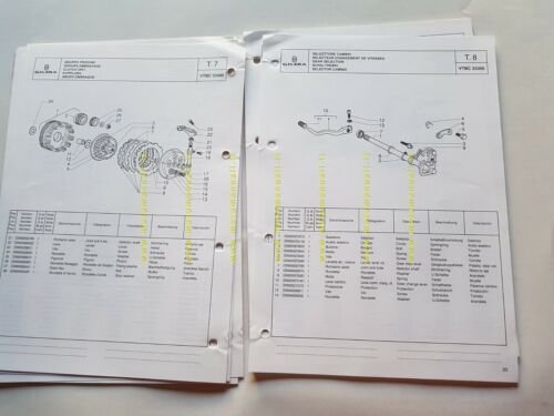 Gilera 50 ZULU 2001 catalogo ricambi originale Spare Parts Catalogue