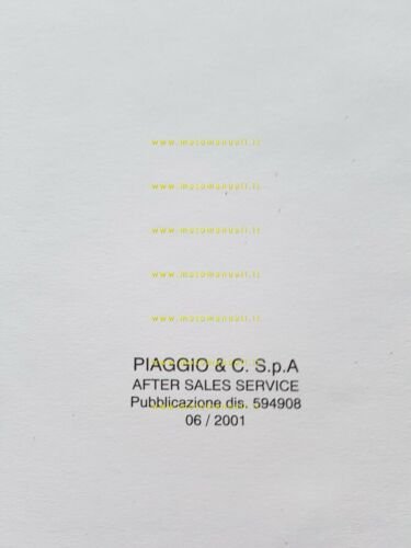 Gilera 50 ZULU 2001 catalogo ricambi originale Spare Parts Catalogue