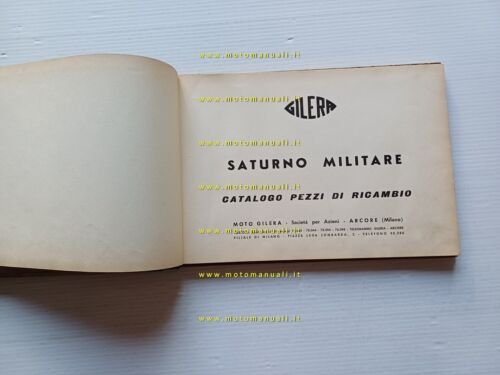Gilera 500 Saturno Militare 1952-53 catalogo ricambi originale