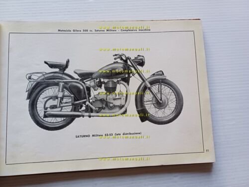 Gilera 500 Saturno Militare 1952-53 catalogo ricambi originale