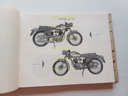 Gilera 98 -124 Normale-Extra-Sei Giorni 1962 manuale officina ITALIANO originale