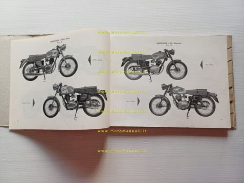 Gilera 98 -124 Normale-Extra-Sei Giorni 1962 manuale officina ITALIANO originale