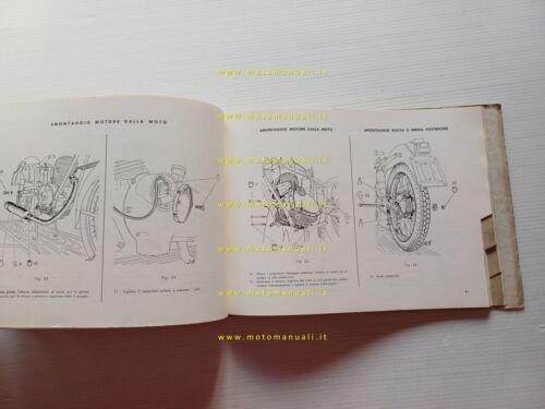 Gilera 98 -124 Normale-Extra-Sei Giorni 1962 manuale officina ITALIANO originale