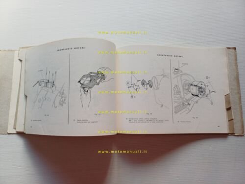 Gilera 98 -124 Normale-Extra-Sei Giorni 1962 manuale officina ITALIANO originale