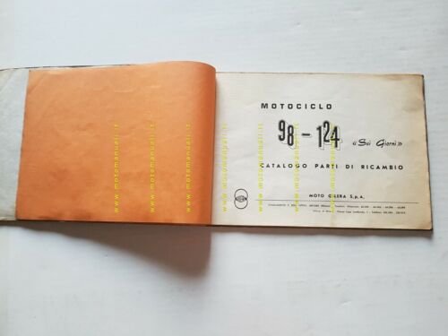 Gilera 98- 124 Sei Giorni 1961 CATALOGO RICAMBI originale spare …