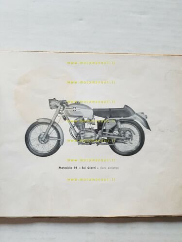 Gilera 98- 124 Sei Giorni 1961 CATALOGO RICAMBI originale spare …