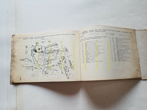 Gilera 98- 124 Sei Giorni 1961 CATALOGO RICAMBI originale spare …
