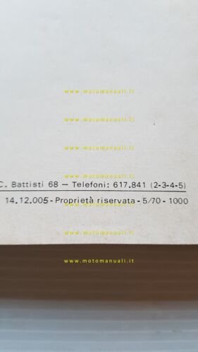 Gilera 98 124 150 1970 manuale officina originale workshop manual