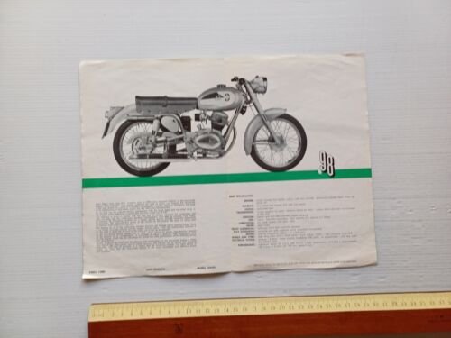 Gilera 98 1964 depliant TESTO INGLESE originale