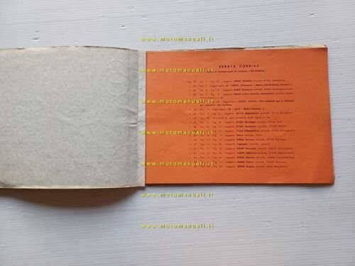 Gilera 98 Giubileo 2 AGGIORNAMENTO 1960 catalogo ricambi originale