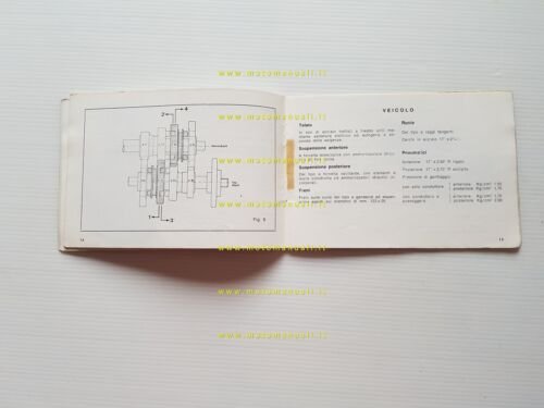 Gilera 98 SS 1968 manuale uso manutenzione libretto originale italiano