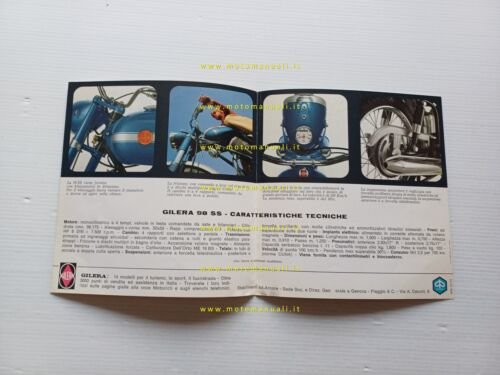 Gilera 98 SS 1972 depliant italiano originale