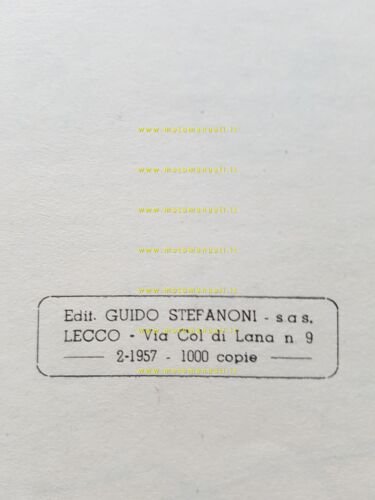 Gilera B 250 - B 300 Extra 1957 catalogo ricambi …